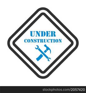 Icon Of Under Construction. Editable Bold Outline With Color Fill Design. Vector Illustration.