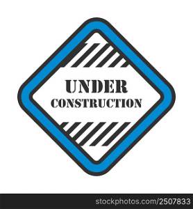 Icon Of Under Construction. Editable Bold Outline With Color Fill Design. Vector Illustration.