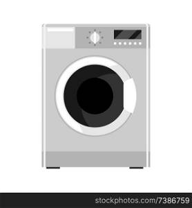 Icon of washing machine. Home appliance flat illustration.. Icon of washing machine.