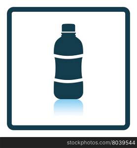 Icon of Water bottle . Shadow reflection design. Vector illustration.
