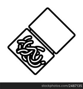 Icon Of Worm Container. Bold outline design with editable stroke width. Vector Illustration.
