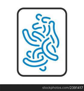 Icon Of Worm Container. Editable Bold Outline With Color Fill Design. Vector Illustration.