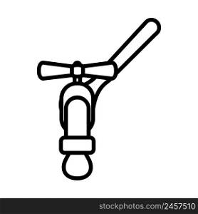 Icon Of Wrench And Faucet. Bold outline design with editable stroke width. Vector Illustration.