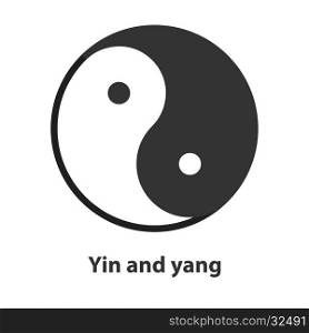 Icon of Yin Yang symbol. Taoism, buddhism, daoism religion sign