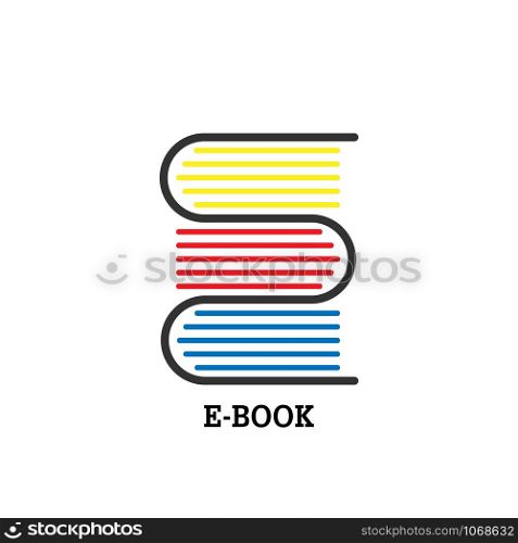 icon or logo to designate a bookstore, site or app, education, or community of book lovers