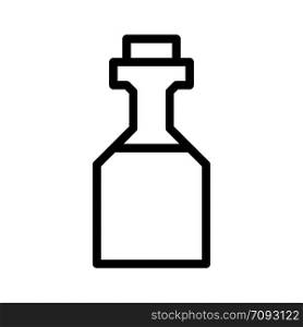Icon Outline Bottle isolated on white background. Magic Potion in Flask. Vector illustration for your design, game, card, web.