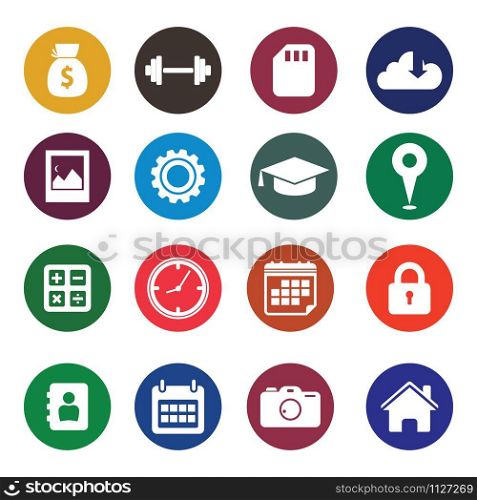 Icon Pack. 16 Icon For Mobile App. Set Of Icon Mobile And Web App. Finance Icon, Bussines Icon, Mobile App Icon, Web Icon, Education app Icon. EPS10