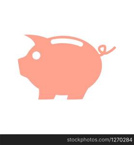 Icon pink pig piggy bank