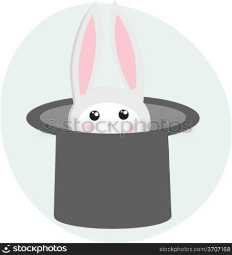 icon rabbit and magician hat
