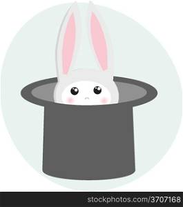 icon rabbit and magician hat