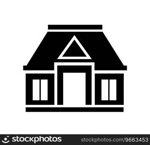 Icon real estate commercial residential Royalty Free Vector