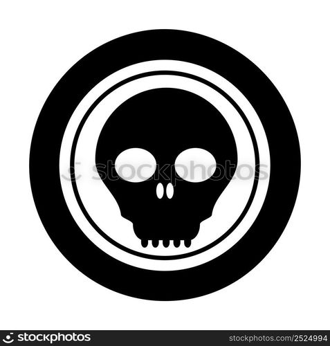 Icon Scull shape. Gambling symbol, object. Vector illustration isolated. Icon Scull shape. Gambling symbol, object. Vector illustration