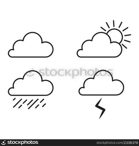 Icon set cloud weather. Clear sky. Rainbow graphic. Sun icon set. Vector illustration. stock image. EPS 10.. Icon set cloud weather. Clear sky. Rainbow graphic. Sun icon set. Vector illustration. stock image. 