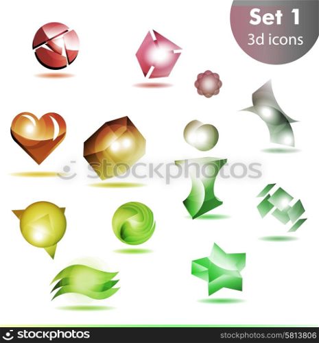 icon set for wesite, info graphic. Abstract colorful