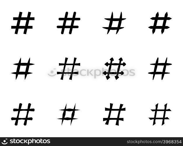 Icon Set of hashtags. Hashtag Symbols