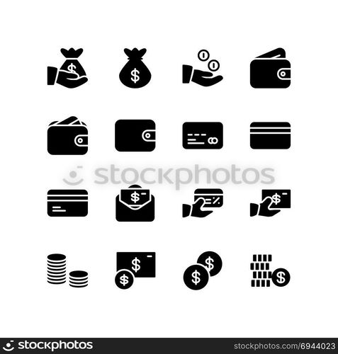 Icon set of money and finance