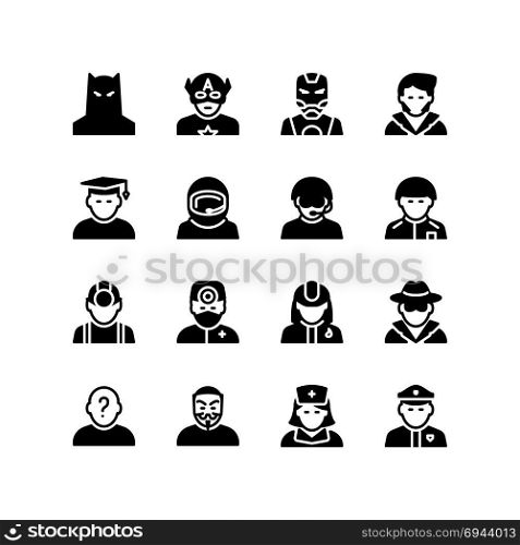 Icon set of people from various backgrounds