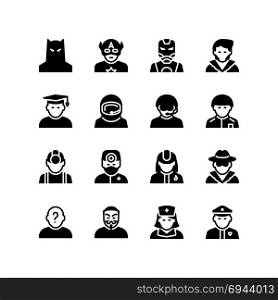 Icon set of people from various backgrounds