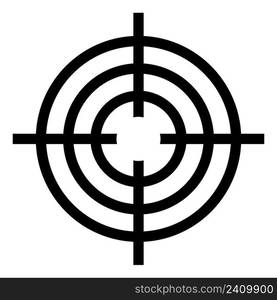 Icon sight for accurate shooting crosshair with round rings target