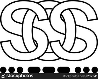 Icon SOS letters SOS sign Morse code