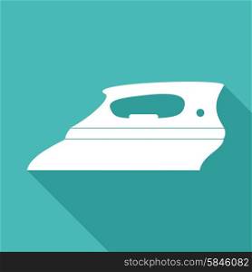 Icon Steam iron with a long shadow