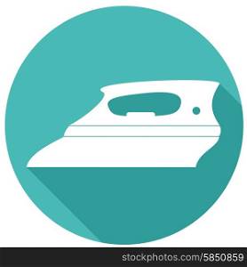 Icon Steam iron with a long shadow