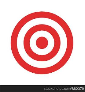 icon target in flat design, stock vector illustration