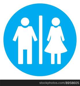 Icon toilet flat. Bathroom and toilet sign, wc and toilet icon. Vector illustration. Icon toilet flat
