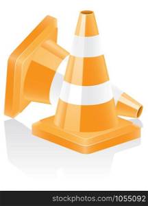 icon traffic cone vector illustration isolated on white background