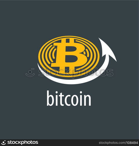 icon vector bitcoin. Bitcoin crypto currency. Vector icon. Design element