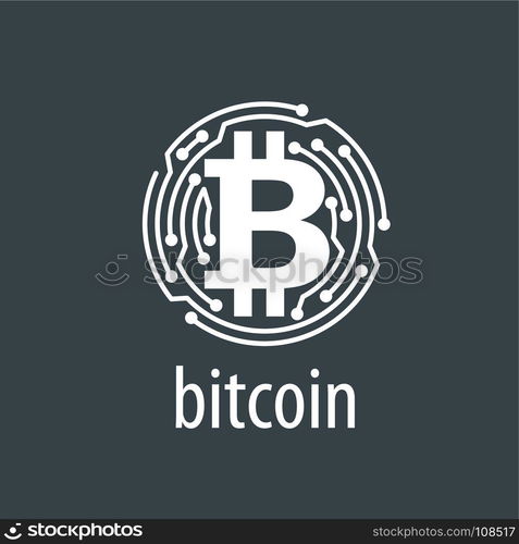 icon vector bitcoin. Bitcoin crypto currency. Vector icon. Design element