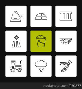 icon, vector, design, flat, collection, style, creative, icons , farming , rural , farm , fruits , village , fruits , wheat , rural , tree , sun , sunlight , farmer , navigation ,