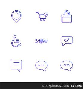 icon, vector, design, flat, collection, style, creative, icons , navigation , cart, shop , handicap , dna, message , chat,