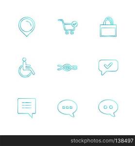  icon, vector, design,  flat,  collection, style, creative,  icons , navigation , cart,  shop , handicap , dna,  message , chat, 