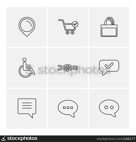  icon, vector, design,  flat,  collection, style, creative,  icons , navigation , cart,  shop , handicap , dna,  message , chat, 