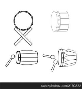Icon Vector illustration of Ramadan drum.