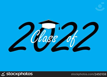 Icon with blue school graduation 2022. Graduate student class 2022. certificate icon. Vector illustration. stock image. EPS 10.. Icon with blue school graduation 2022. Graduate student class 2022. certificate icon. Vector illustration. stock image. 