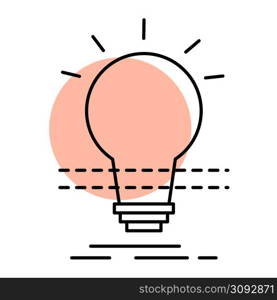 icon with bulb for web design. Business solution concept. Electric power. Creative business idea. Vector illustration. stock image. EPS 10.. icon with bulb for web design. Business solution concept. Electric power. Creative business idea. Vector illustration. stock image.