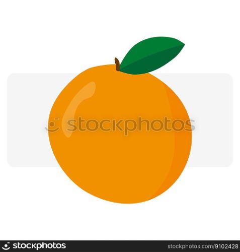 icon with cartoon orange. Organic food. Vector illustration. EPS 10.. icon with cartoon orange. Organic food. Vector illustration.