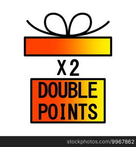 icon with double points Orange. Vector illustration. Stock image. EPS 10.