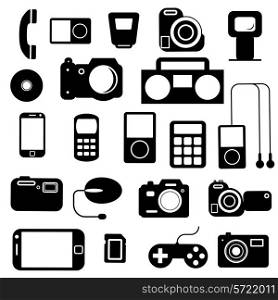 Icon with electronic gadgets. Vector illustration.