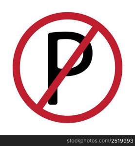 Icon with red no parking sign. Icon symbol ban. Sign forbidden. Vector illustration. stock image. EPS 10.. Icon with red no parking sign. Icon symbol ban. Sign forbidden. Vector illustration. stock image.