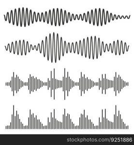 Icon with sound waves set for medical design. Design element. Wave logo. Vector illustration. EPS 10.. Icon with sound waves set for medical design. Design element. Wave logo. Vector illustration.