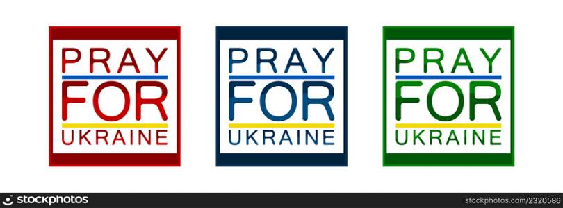 Icon with the text Prayer for Ukraine.