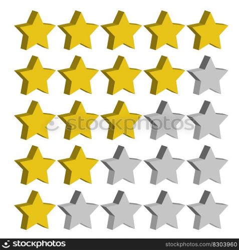 icon with yellow stars rating. Star icon. Customer review rating. Vector illustration. EPS 10.. icon with yellow stars rating. Star icon. Customer review rating. Vector illustration.