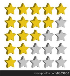 icon with yellow stars rating. Star icon. Customer review rating. Vector illustration. EPS 10.. icon with yellow stars rating. Star icon. Customer review rating. Vector illustration.