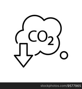 Icon with zero emission symbol concept. greenhouse gas carbon credit design. protect ecological green vector outline. carbon net zero neutral natural. carbon footprint art pictogram.. Icon with zero emission symbol concept. greenhouse gas carbon credit design. protect ecological green vector outline. carbon net zero neutral natural. carbon footprint art pictogram