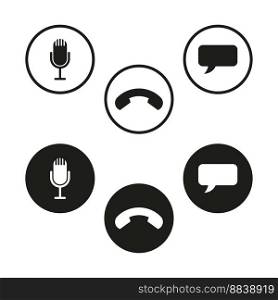 icons communication. Call symbol. Smartphone message interface. Customer support website. Vector illustration. EPS 10.. icons communication. Call symbol. Smartphone message interface. Customer support website. Vector illustration.