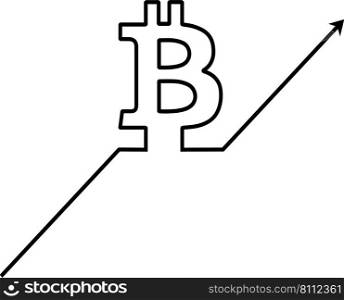 Icons cryptocurrency bitcoin symbol sign growth bitcoin exchange rate