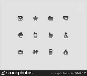 Icons for business. Vector illustration.